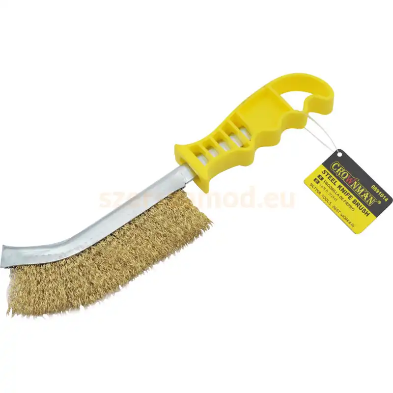 Drótkefe Egysoros Műanyag Hajlítoot Nyéllel 6x20