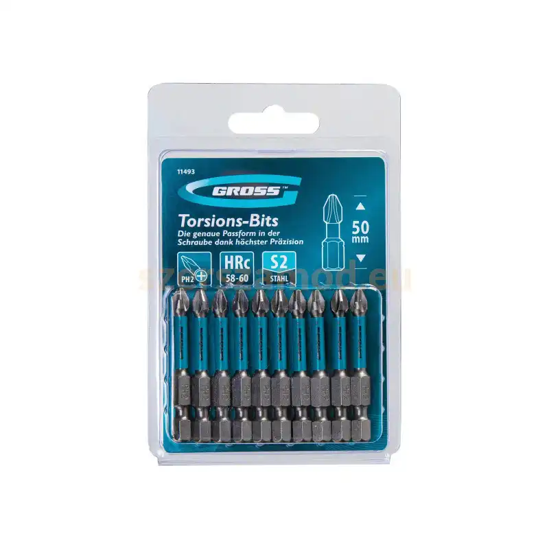 Behajtóhegy Torziós, Ütvefúróhoz PH2 x 50mm 10db - Image 2