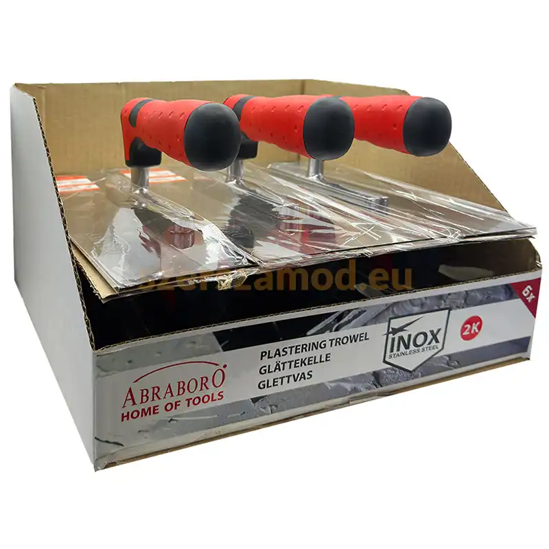 INOX fogazott glettelő, 280x130/10x10 mm - Image 2