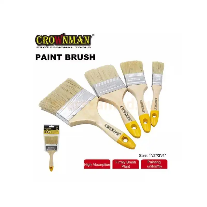 Ecset 4" Duplasoros Fa Nyelű Természetes Sörtével