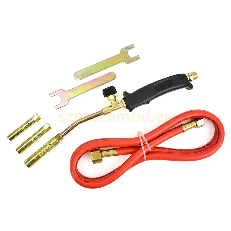 PB forrasztó, gázforrasztó, perzselő készlet 3 fejjel 13,15, 17mm