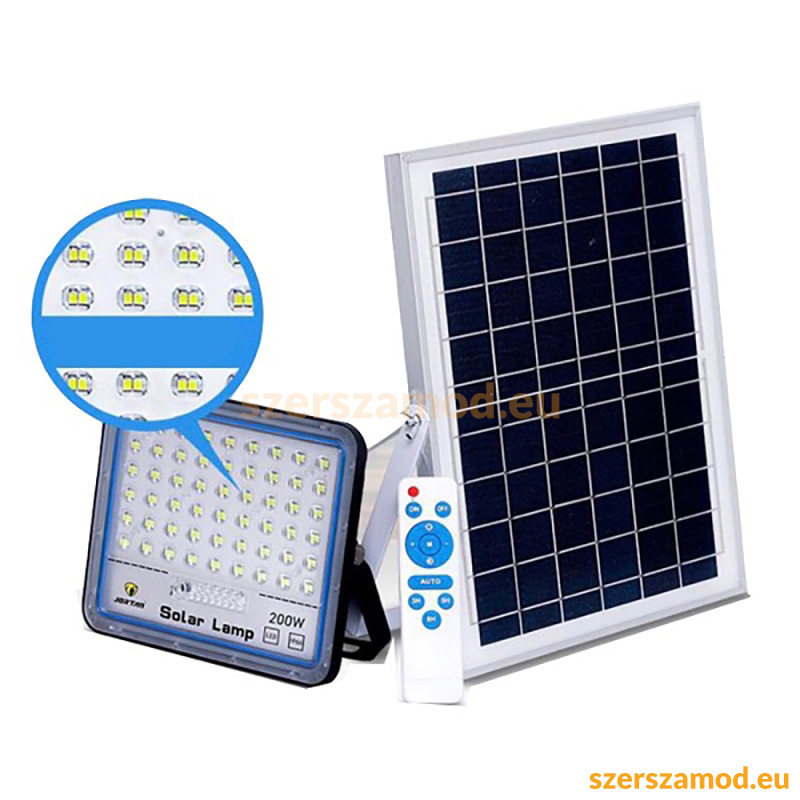 LED reflektor 200W külön napelemmel + távirányító