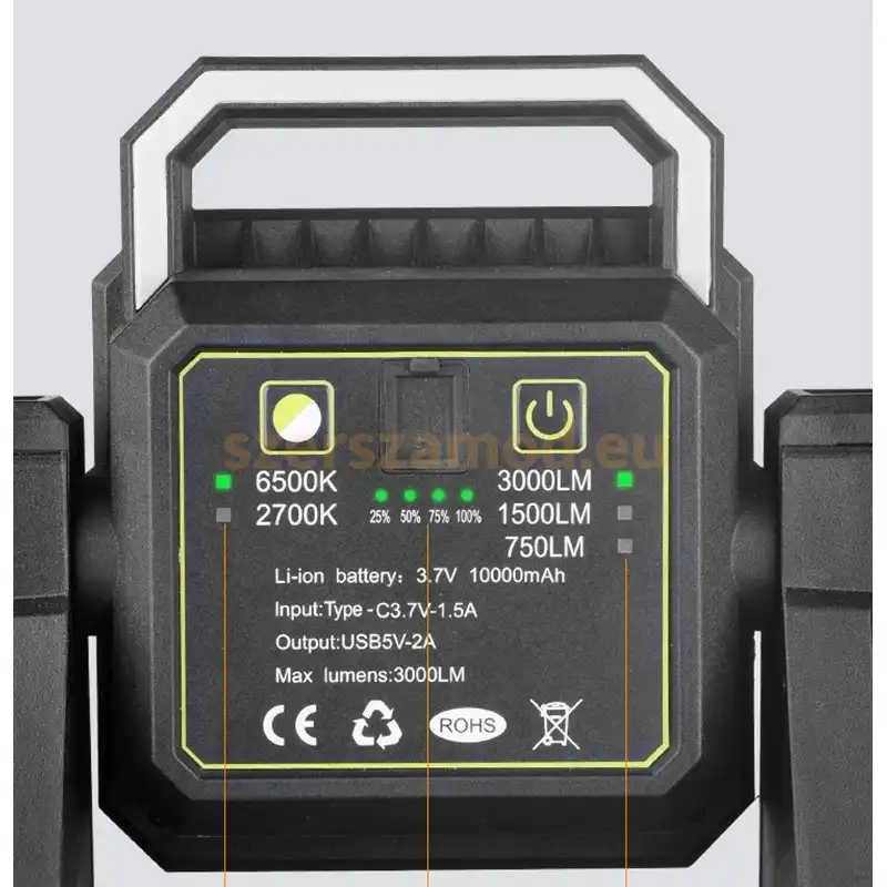 Állványos teleszkópos LED munkalámpa 6000 Lumen - Image 3