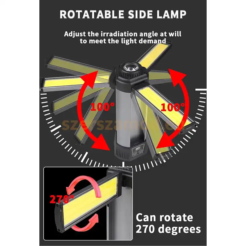 Állványos teleszkópos LED munkalámpa 2000 Lumen 6000 mAh - Image 3