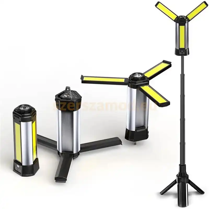 Állványos teleszkópos LED munkalámpa 2000 Lumen 6000 mAh