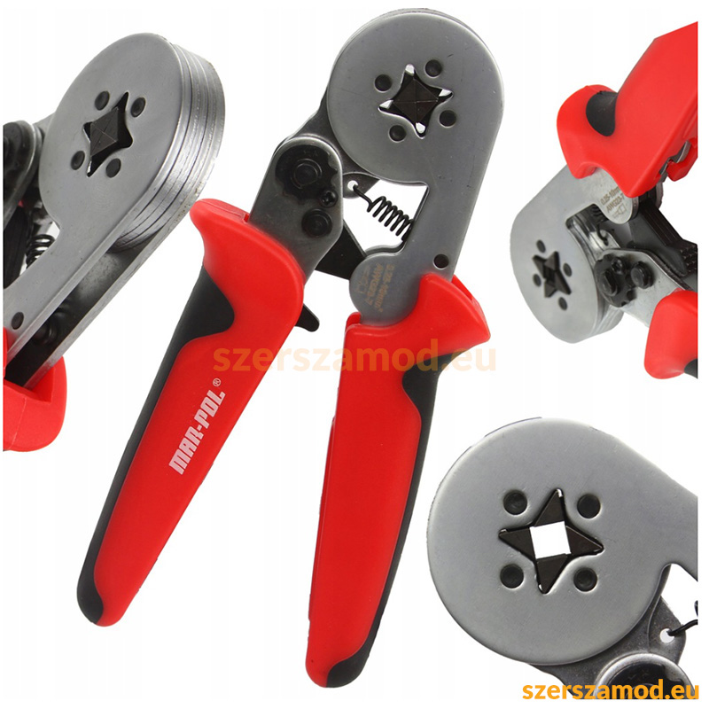 Önbeálló ragasztóhüvely-krimpelő fogó 0,25-10mm