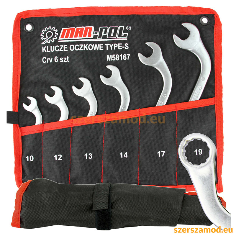 Csillag villáskulcs készlet S-típus 6 db-os 10-19mm